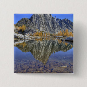 Badge Carré 5 Cm WA, zone sauvage Alpine Lakes, Enchantment