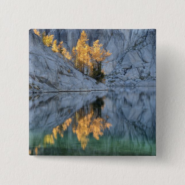 Badge Carré 5 Cm WA, zone sauvage Alpine Lakes, Enchantment 3 (Devant)