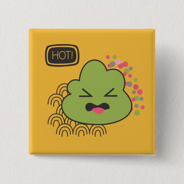 Badge Carré 5 Cm Wasabi Cute (Devant)