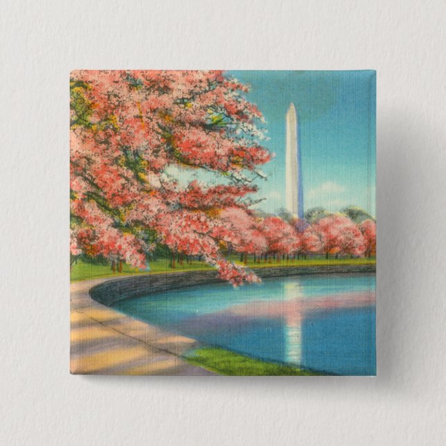 Badge Carré 5 Cm Washington (Devant)