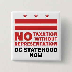 Badge Carré 5 Cm Washington DC statehood