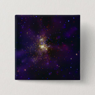 Badge Carré 5 Cm Westerlund 2, un jeune groupe d'étoile