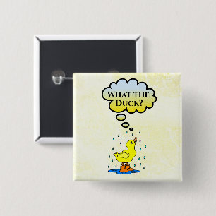 Badge Carré 5 Cm What the Duck? Button
