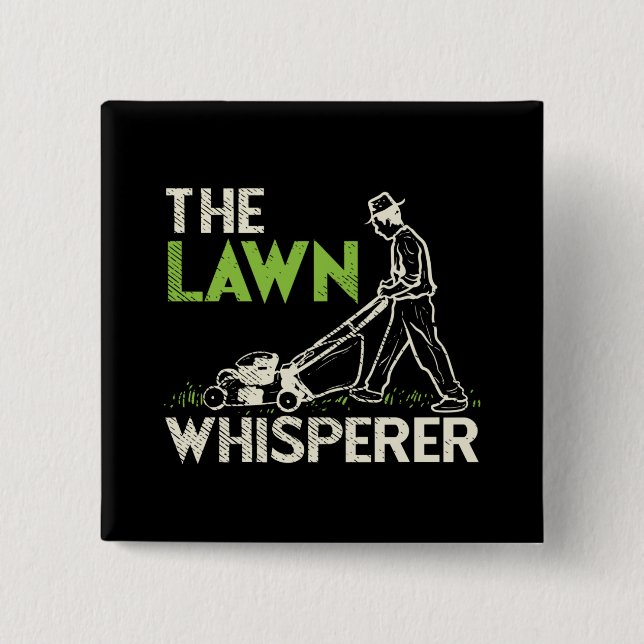 Badge Carré 5 Cm Whisperer de la pelouse (Devant)