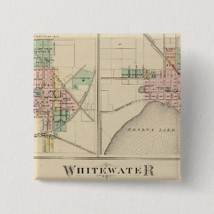 Badge Carré 5 Cm Whitewater, Elkhorn et Genève