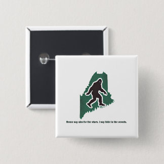 Badge Carré 5 Cm Wicked Éffrayant Maine - Bigfoot Button