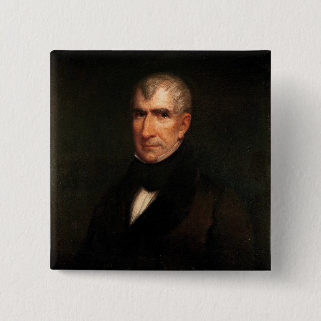 Badge Carré 5 Cm William Henry Harrison (Devant)
