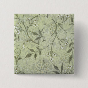 Badge Carré 5 Cm William Morris Jasmine Fond d'écran