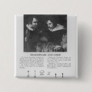 Badge Carré 5 Cm William Shakespeare et Ben Jonson