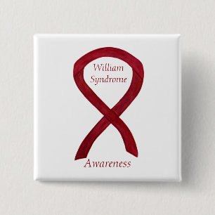 Badge Carré 5 Cm William Syndrome Personnalisation Sensibilisation