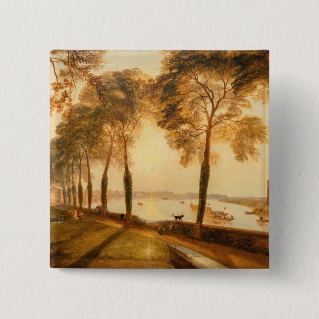 Badge Carré 5 Cm William Turner - Mortlake Terrace (Devant)