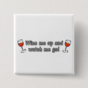 Badge Carré 5 Cm Wine je et m'observe aller !