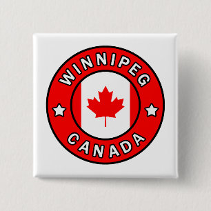Badge Carré 5 Cm Winnipeg Canada