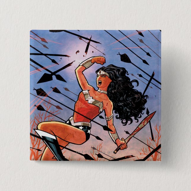 Badge Carré 5 Cm Wonder Woman Couverture #1 (Devant)