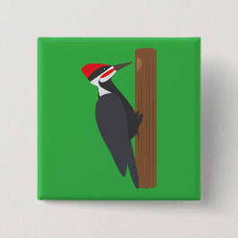Badge Carré 5 Cm Woodpecker