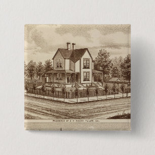 Badge Carré 5 Cm Woody res, Bank of Tulare