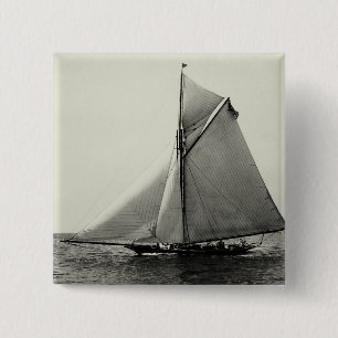 Badge Carré 5 Cm Yacht américain en mer 1891
