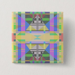 Badge Carré 5 Cm Yellow Green Blue Purple Geometric