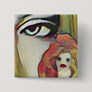 Badge Carré 5 Cm Yeux de lutin