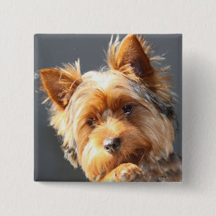 Badge Carré 5 Cm yorkie