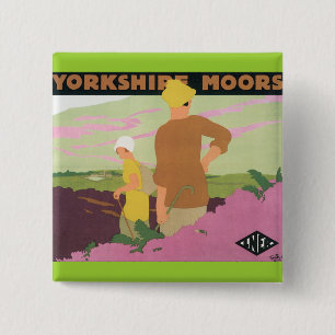 Badge Carré 5 Cm Yorkshire Moors