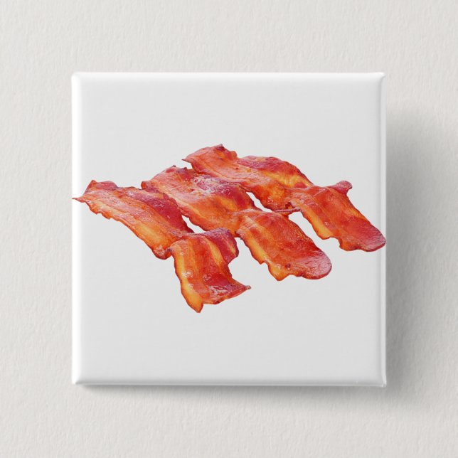 Badge Carré 5 Cm Yummy Bacon (Devant)