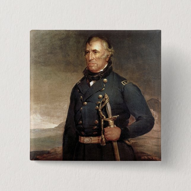 Badge Carré 5 Cm Zachary Taylor (Devant)