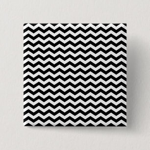 Badge Carré 5 Cm Zag blanc et noir