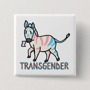 Badge Carré 5 Cm Zèbre transgenre