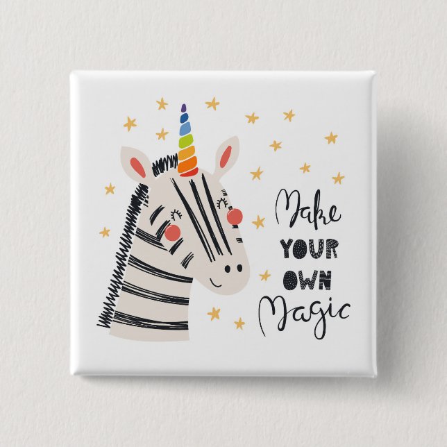 Badge Carré 5 Cm Zebri-maïs d'inspiration (Devant)