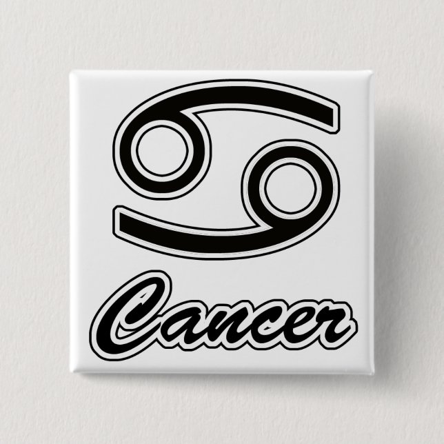 Badge Carré 5 Cm Zodiaque : Cancer (Devant)
