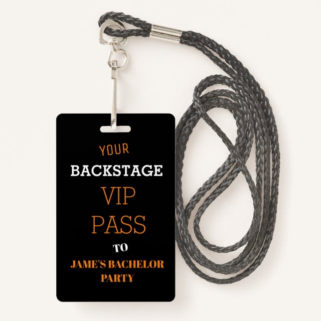 Badge Carte d'accès au baccalauréat Anniversaire VIP (Devant avec lanière)