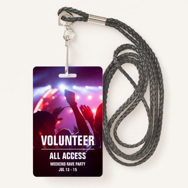 Badge Carte d'accès au Concert Pass (Devant avec lanière)