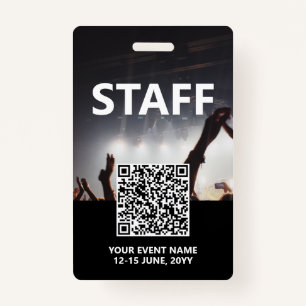 Badge Carte d'accès personnalisée à l'événement Qr Code