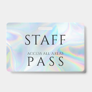 Badge Carte d'accès tout public pour le personnel hologr