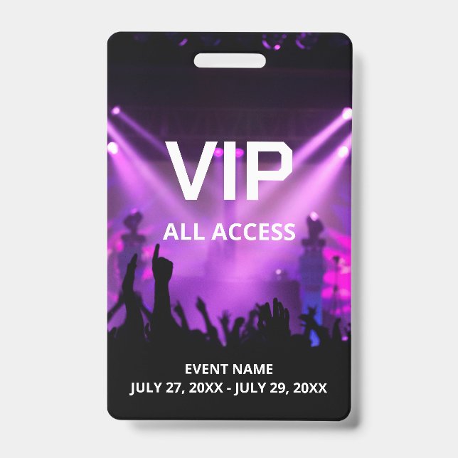 Badge Carte d'accès VIP All (Face)