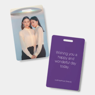 Badge Carte de Bonne Chance pour une Journée Merveilleus