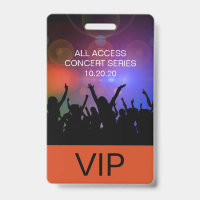 Carte de concert moderne personnalisée VIP All Acc