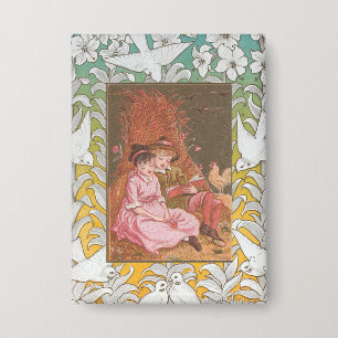 Badge Carte de la Saint-Valentin d'époque victorienne an