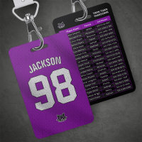 Carte de l'équipe de joueur violet personnalisée B
