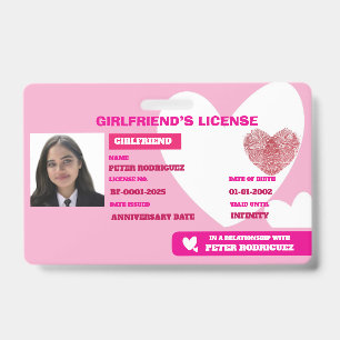 Badge Carte de licence de relation