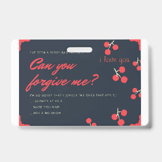 Badge carte de pardon