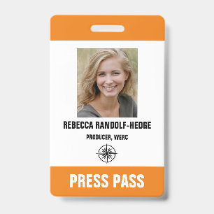 Badge CARTE DE PRESSE ÉVÉNEMENT SPÉCIAL - Barres colorée