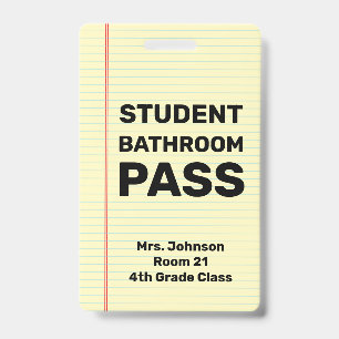 Badge Carte de salle de bain personnalisée pour les étud