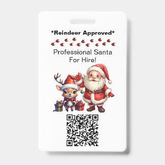 Badge Carte de visite de Santa Claus deux faces Modifier