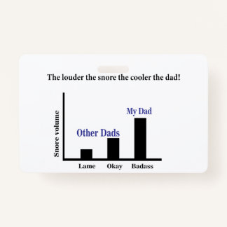 Badge Carte de voeux de Fête des pères Snoring Kool Dad