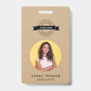 Badge Carte d'employé d'entreprise personnalisée Artisan