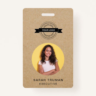 Badge Carte d'employé d'entreprise personnalisée Artisan