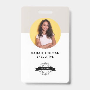 Badge Carte d'employé d'entreprise personnalisée Minimal
