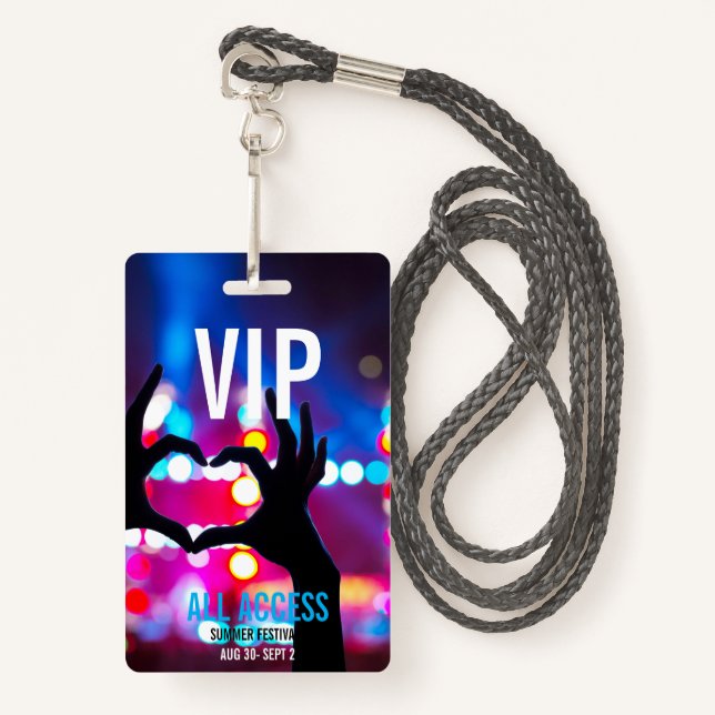 Badge Carte d'événement VIP All-Access personnalisée Coe (Devant avec lanière)